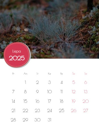 2023 Photo Calendar "Mushrooms of Dzūkija"